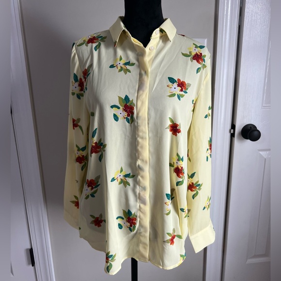 Chemisier Femme West End, Taille L, Dentelle Lin, Floral, Western Y2K, Transparent